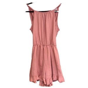Women's Caution to the Wind‎ Peach Ruffled Romper S/M
